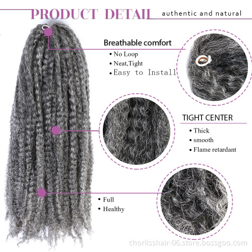 Wholesale Cheap Ombre Long Soft Afro Kinky Curly Marley Braids Hair Twist Crochet Braids Hair Synthetic Braiding Hair Extension